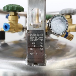 232L High Pressure Industrial Welded Insulated Compressed Cryogenic Liquid Container Gas